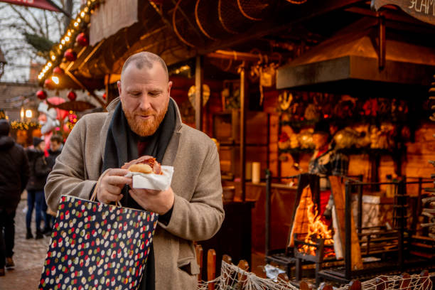 istock Handsome redhead man at a German Xmas Market 2182864715