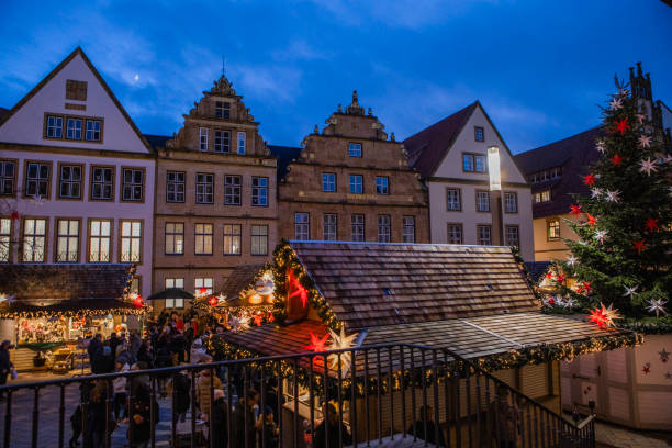 The German Xmas Market square in Bielefeld