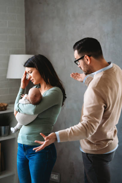 istock Stressed couple arguing and having marriage problems. Marriage difficulties, divorce concept. 2182868180