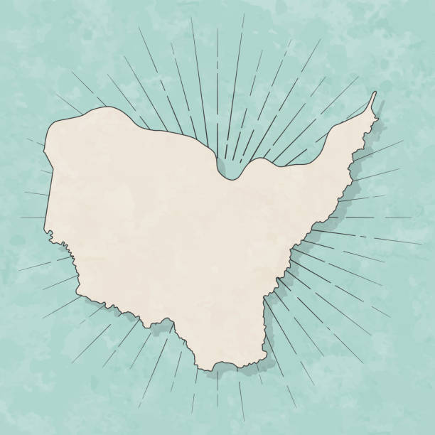 Map of Lewis County - Kentucky, in a trendy vintage style. Beautiful retro illustration with old textured paper and light rays in the background (colors used: blue, green, beige and black for the outline). Vector Illustration (EPS file, well layered and grouped). Easy to edit, manipulate, resize or colorize. Vector and Jpeg file of different sizes.