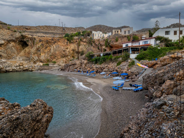 istock Vrissi beach at Hora Sfakion, Greece 2182871496