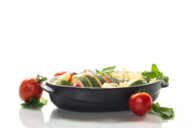 Cheese gnocchi with cream and cherry tomatoes.