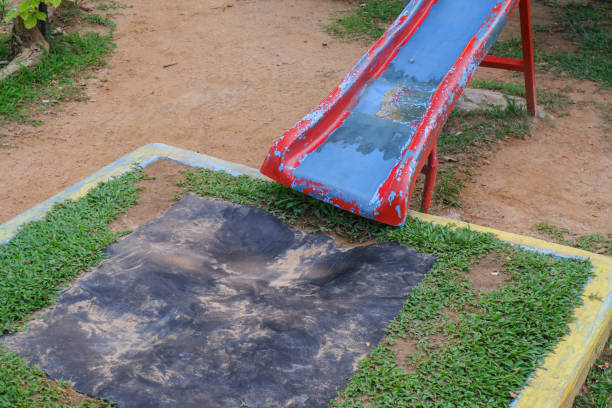 children's slide board base in the playground