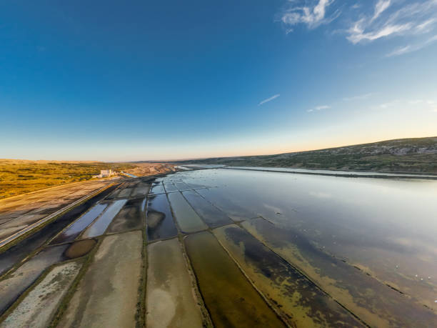 istock Salt farm production base, aerial view 2182881870