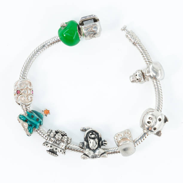 istock Antique silver bracelet as a birthday gift 2182886460