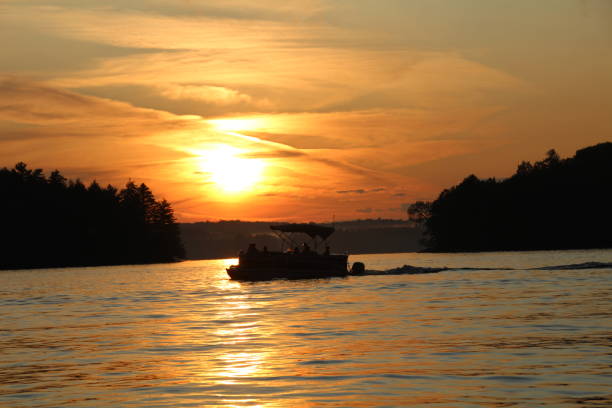 istock Boat in the sunset t 2182903699