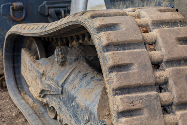 Track caterpillar with rollers of tractor