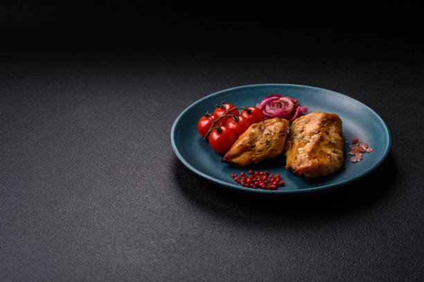 istock Chicken fillet pieces marinated with salt and spices 2182912558