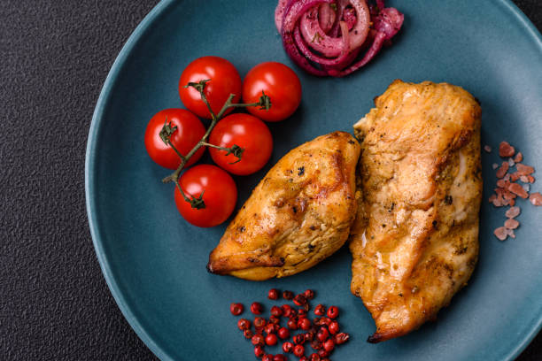 istock Chicken fillet pieces marinated with salt and spices 2182912676