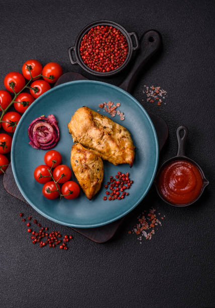 istock Chicken fillet pieces marinated with salt and spices 2182912677