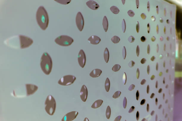 Laser cut metal panel .Black metal decorative frame. Decorative laser cutting.