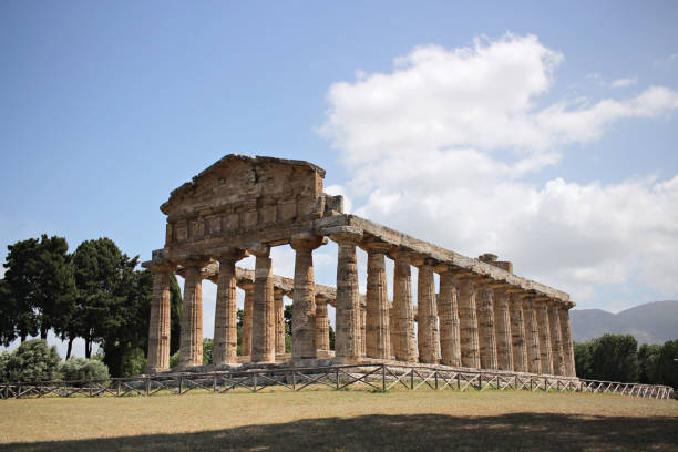 Discover the timeless beauty of the Temple of Athena in Paestum, where the elegance of Classical architecture meets the rich history of the Magna Grecia. This iconic temple stands as a testament to the artistic mastery of its era, offering a glimpse into the spiritual and cultural life of ancient civilizations. Ideal for those seeking to enhance their collection with a piece of history.