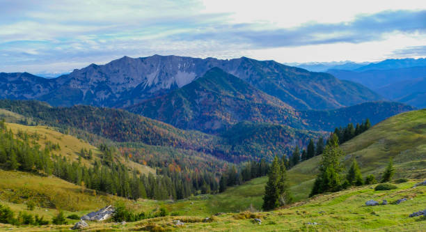 istock Broken hut in front of mountain panorama 2182916195