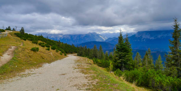 istock Hiking trail on Mountain Wank Germany 2182916425