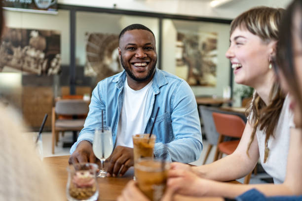 istock Young diversity friends talking in a cafe 2182916456