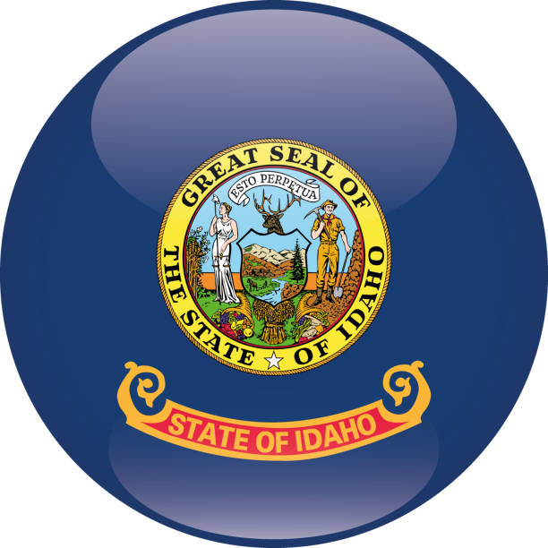 istock Sphere federal state flag of IDAHO 2182916540