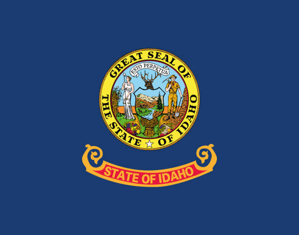 istock Normal federal state flag of IDAHO 2182916823