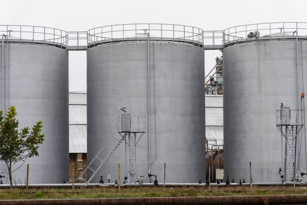 Storage tank at chemical plant
