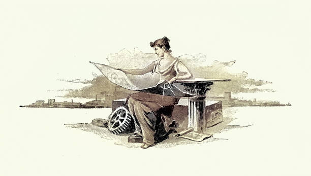 Victorian Goddess of Industry and Engineering, 19th Century 1890s