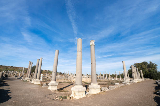 Perge, also known as Perga, is an ancient city located in Antalya Province, Turkey. It was a significant site in the Roman and Byzantine periods and is renowned for its well-preserved ruins