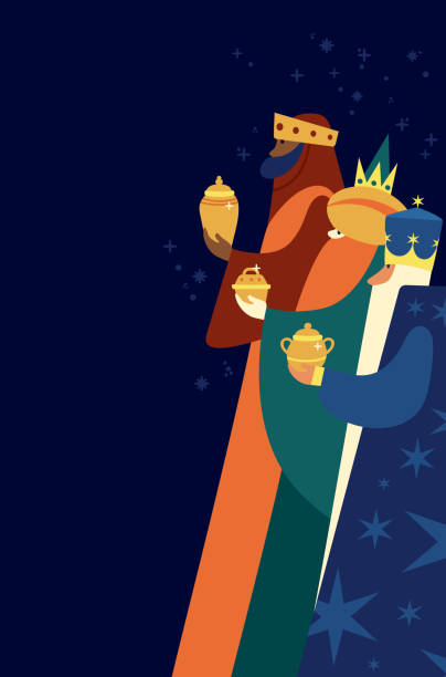Three Kings. Epiphany celebration. Traditional Spanish Three Wise men Day. Three Kings. Epiphany celebration. Traditional Spanish Three Wise men Day. Cartoon Vector illustration Template design for Poster, Banner, Flyer, Greeting Card, Cover, Post. epiphany stock illustrations
