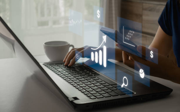 istock Business analytics concept, financial charts and graphs, business intelligence, profit statistics, finance performance of company. dashboard for data business analysis and Data Management System. 2182928428