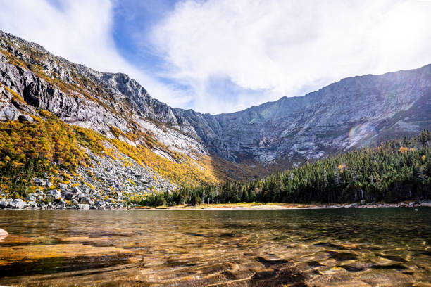 istock Baxter state Park mountains and foliage reflecting on water 2182929417