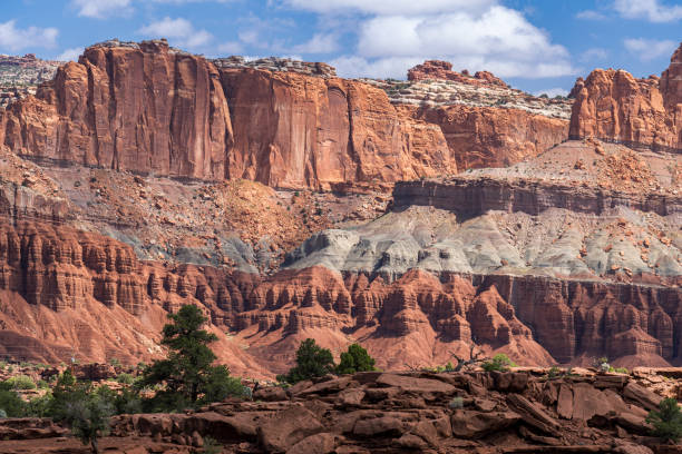 istock Panoramic view of red sandstone rocks from Sunset Point in Capitol Reef National Park 2182933021
