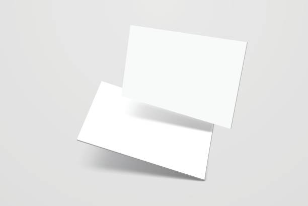 istock Rounded corners business card, gift card or credit card with shadow. Mockup design for presentation branding, corporate identity, ads, personal, stationery, document, graphic presenting. Vector 2182945408