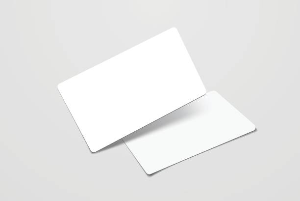 istock Rounded corners business card, gift card or credit card with shadow. Mockup design for presentation branding, corporate identity, ads, personal, stationery, document, graphic presenting. Vector 2182945416
