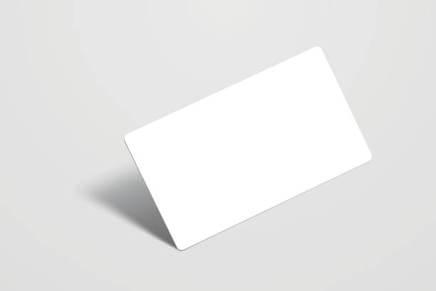 istock Rounded corners business card, gift card or credit card with shadow. Mockup design for presentation branding, corporate identity, ads, personal, stationery, document, graphic presenting. Vector 2182945417