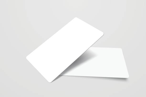 istock Rounded corners business card, gift card or credit card with shadow. Mockup design for presentation branding, corporate identity, ads, personal, stationery, document, graphic presenting. Vector 2182945424