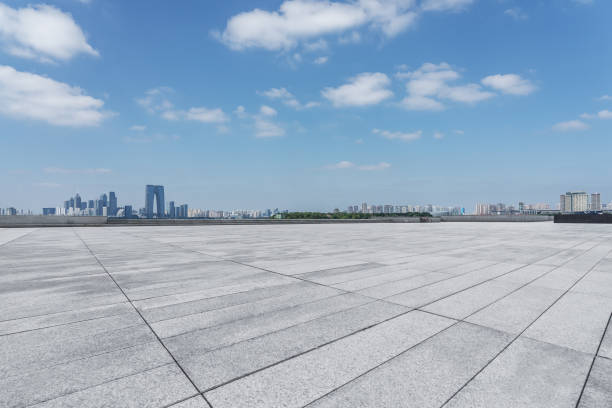 istock Empty square floors with city skyline in Suzhou. 2182962034