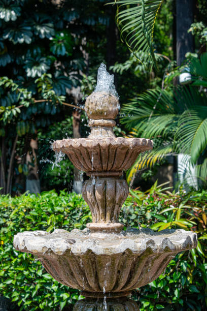 istock Stone Fountain in a Serene Cuernavaca Garden  Close-Up View 2182965034