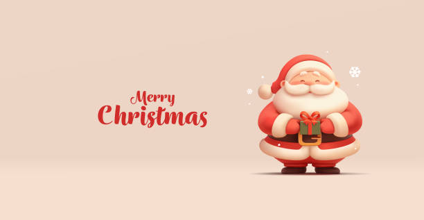 istock Merry Christmas greetings. Santa with a gift, 3D. Realistic cute Santa character for Christmas design concepts. Greetings, invitations, discounts. Vector illustration. 2182965645