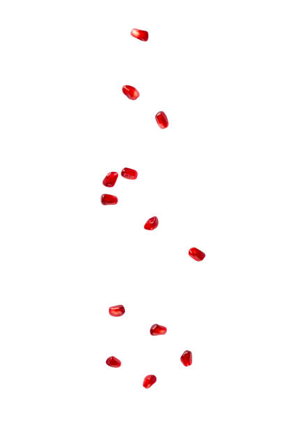 istock Falling Pomegranate seeds isolated on white background with clipping path, full depth of field 2182972056