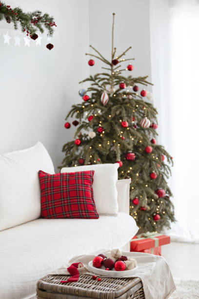 istock Red Christmas Decor Collection. Home Interior 2182978343