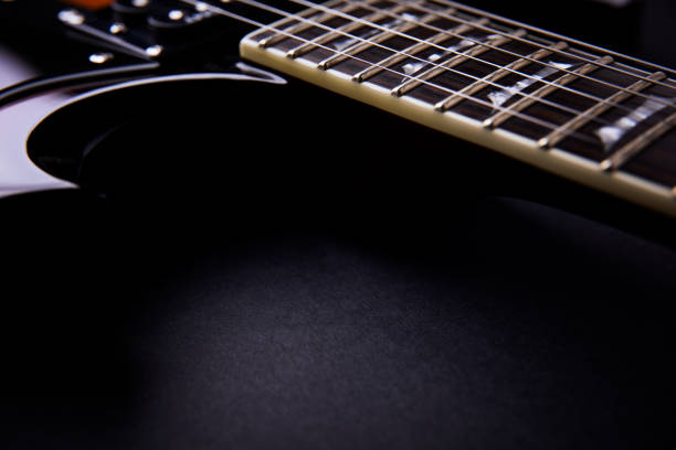 istock Fretboard of modern electric guitar. Close up. 2182984343