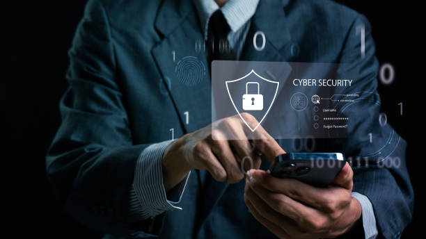 istock Concept of cyber security, Man show Cybersecurity concept internet technology for data protection, virus protection from online cyberattacks, Data protection concept. 2182987058