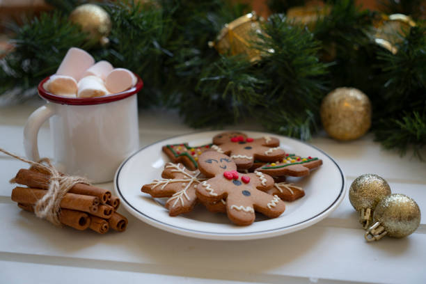 istock Hot chocolate and homemade gingerbread cookies 2182987418