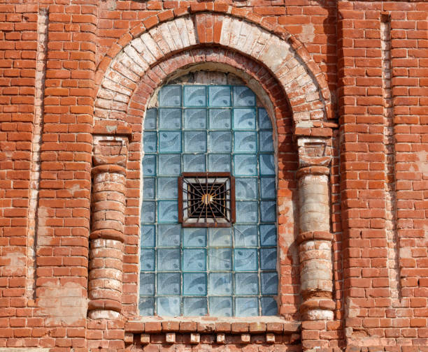 Building windows on brick walls, facade, architecture, building exterior