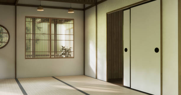 istock Muji style Empty modern japanese room minimal. 2182989309