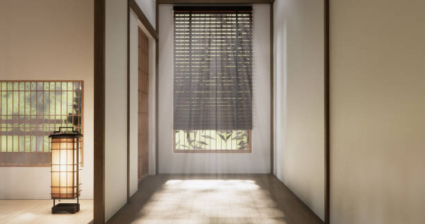 istock Muji style Empty modern japanese room minimal. 2182989372