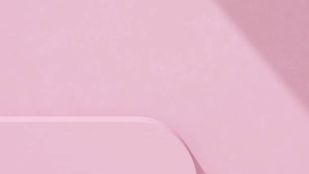 istock Background featuring an empty product display mockup with a pink backdrop and abstract geometric platforms designed for showcasing merchandise in landscape orientation. 2182999016