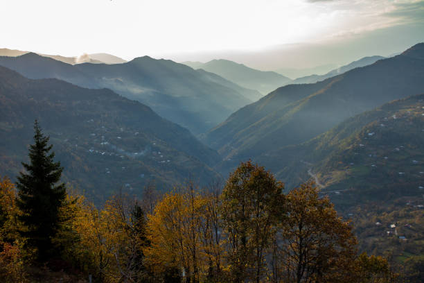istock A stunning mountain range with trees creates a beautiful landscape 2182999196