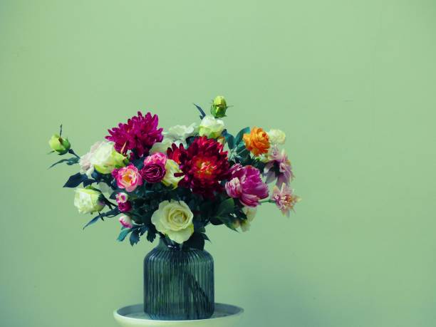 Close-Up Of Flowers In A Vase