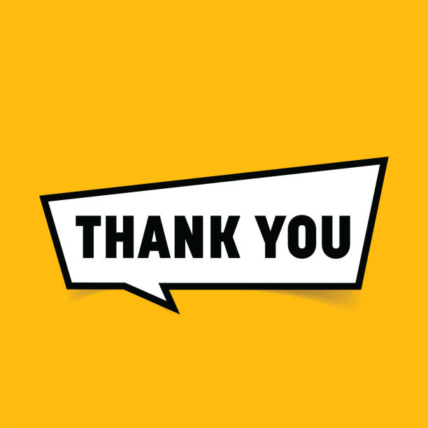 istock Thank You lettering with Speech Bubble vector. Poster, card, banner, t-shirt design element. Vector stock illustration 2183011819