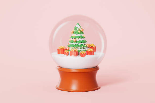istock Cartoon style Christmas theme picture, 3d rendering 2183013019