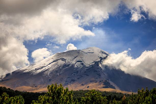 istock Snow-capped Popocatepetl volcano in Mexico 2183014963
