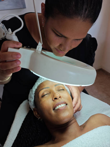 istock Professional Skin Analysis During Facial Treatment. 2183021914